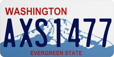 WA license plate AXS1477