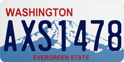 WA license plate AXS1478
