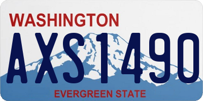WA license plate AXS1490