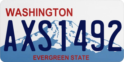 WA license plate AXS1492