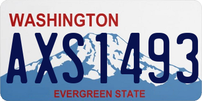 WA license plate AXS1493