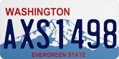 WA license plate AXS1498