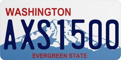 WA license plate AXS1500