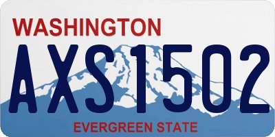 WA license plate AXS1502