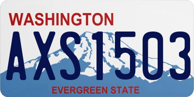 WA license plate AXS1503