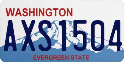 WA license plate AXS1504