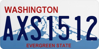 WA license plate AXS1512