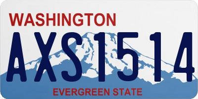 WA license plate AXS1514