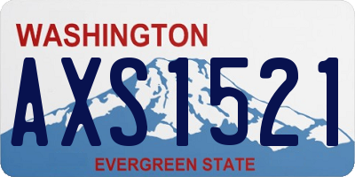 WA license plate AXS1521