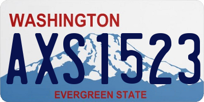 WA license plate AXS1523