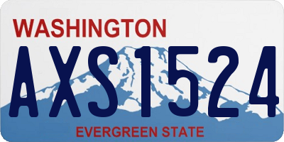 WA license plate AXS1524