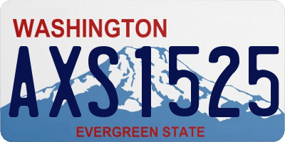 WA license plate AXS1525