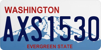 WA license plate AXS1530