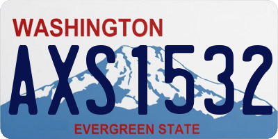 WA license plate AXS1532