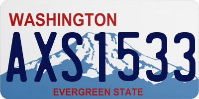 WA license plate AXS1533