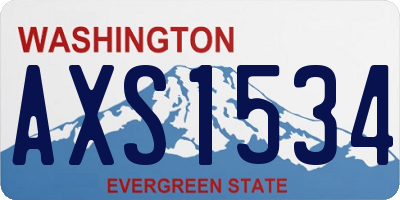 WA license plate AXS1534
