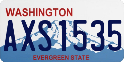 WA license plate AXS1535