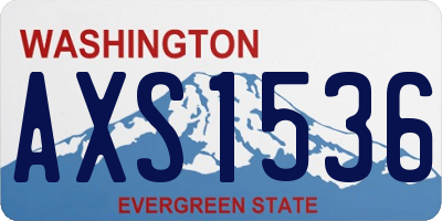 WA license plate AXS1536