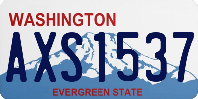 WA license plate AXS1537