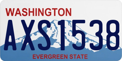 WA license plate AXS1538