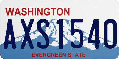 WA license plate AXS1540
