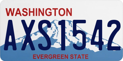 WA license plate AXS1542