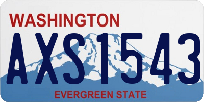 WA license plate AXS1543