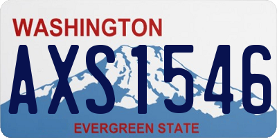 WA license plate AXS1546