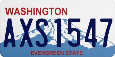 WA license plate AXS1547