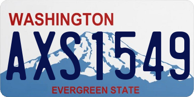 WA license plate AXS1549
