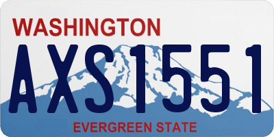 WA license plate AXS1551
