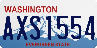 WA license plate AXS1554