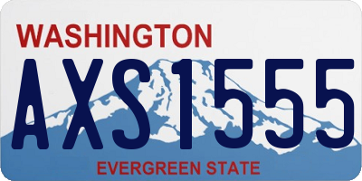 WA license plate AXS1555