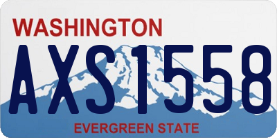 WA license plate AXS1558