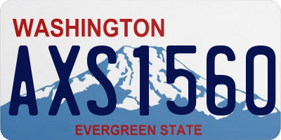 WA license plate AXS1560