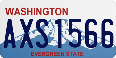 WA license plate AXS1566