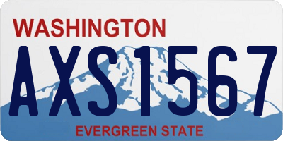 WA license plate AXS1567