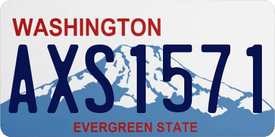 WA license plate AXS1571