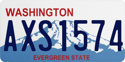 WA license plate AXS1574