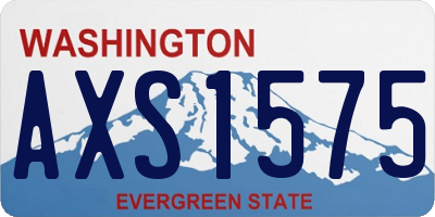 WA license plate AXS1575