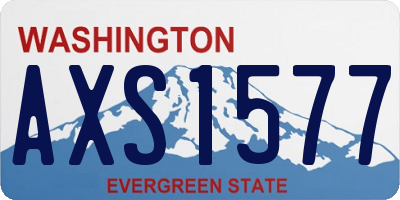 WA license plate AXS1577