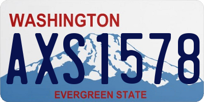 WA license plate AXS1578