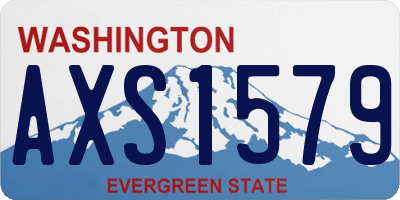 WA license plate AXS1579