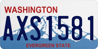 WA license plate AXS1581