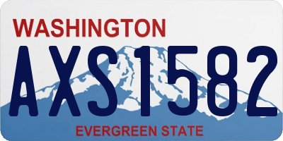 WA license plate AXS1582