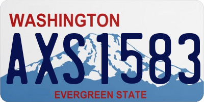 WA license plate AXS1583