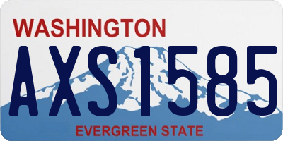 WA license plate AXS1585