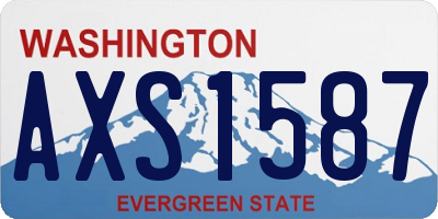 WA license plate AXS1587