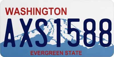 WA license plate AXS1588