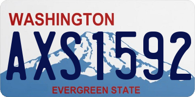 WA license plate AXS1592